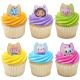 Gabbys Dollhouse Cupcake Rings 6pc