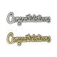 Congratulations Cake Decoration 2 pieces