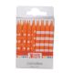 Orange Stripe Dot Cake Candle 16 pieces