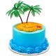 Large Palm Tree Cake Decoration 3 pieces