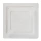 8 inch Square White Separator Plate Smooth
