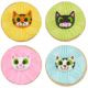 Cat Face 1 inch Sugar Decoration 4 pieces