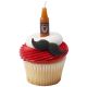 Mustache 2 inch Sugar Decoration 2 pieces