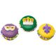 Mardi Gras 1.15 inch Sugar Decoration 6 pieces