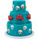 Day of the Dead Skull 1 inch Sugar Decoration 4 pieces