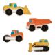 Construction Vehicle 0.85 inch Sugar Decoration 4 pieces