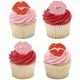 Lips Kisses Rings 6 pieces
