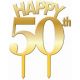 50th Gold Mirrored Cake Top Pick
