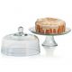Glass Cake Dome Pedestal Set