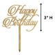 Happy Birthday Gold Pick