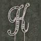 Silver Monogram K Rhinestone Pick