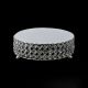 Silver Cake Stand with Prisms 10 inch