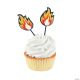 Firefighter Fire Cake Cupcake Picks