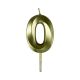 Gold Prism Number Candle 0