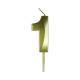 Gold Prism Number Candle 1