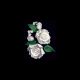 Gumpaste 5.5 inch White Radox Rose Spray