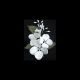 Gumpaste 3 inch White Hydrangea Spray