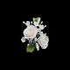 Gumpaste 6 inch White Dog Rose Spray