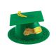 Green Plastic Grad Cap Cake Decoration