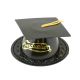 Black Plastic Grad Cap Cake Decoration