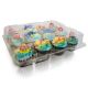 12 Mini Cupcake Showcake Clear Container