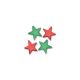 Christmas Star 1 inch Sugar Decoration 12 pieces