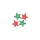 Christmas Star 1 inch Sugar Decoration 12 pieces