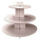 3 Tier White Foil Cupcake Stand