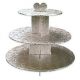 3 Tier Silver Foil Cupcake Stand