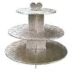 3 Tier Silver Foil Cupcake Stand