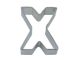 Letter X Cookie Cutter 3 inch