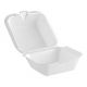 Hinged White Styrofoam Burger Container 50 pieces