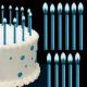 Blue Flame Cake Candles 12 pieces