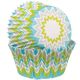 Chevron Lime Baking Cups 75 pieces