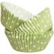 Green Dot Baking Cups 75 pieces