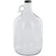 1 Gallon CLEAR Glass Jug with Lid SINGLE