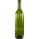 750 ML Green Glass Bordeaux Punt Cork Top Bottle 12 pieces