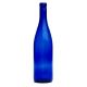 750 ML Blue Glass CA Hock Cork Top Bottle SINGLE