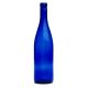 750 ML Blue Glass CA Hock Cork Top Bottle SINGLE