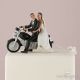 Motorcycle African American Wedding Cake Top