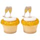 Gold Toasting Glass Pick 6 pieces