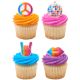 Bright Disco Shaped Sugar Decorations 4 pieces