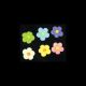 Royal Icing Drop Flowers Mixed 6 pieces
