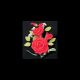 Gumpaste 7 inch Red Tea Rose Spray
