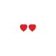 Royal Icing 1/2 inch Red Heart 24 pieces