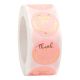 Thank You Gold Wreath Stickers 50 pieces