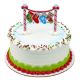 Christmas Stocking Banner Cake Decoration