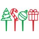 Holiday Icon Silhouette Picks 12 pc