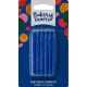 Blue Glitter Cake Candle 12 pieces