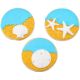 Seashell 2 inch White Sugar Decoration 2 pieces